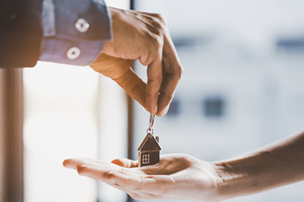 Handing over house keys