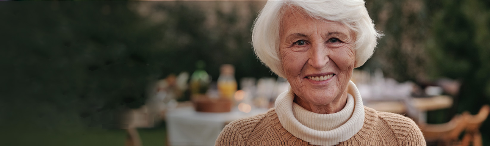 Smiling senior homeowner
